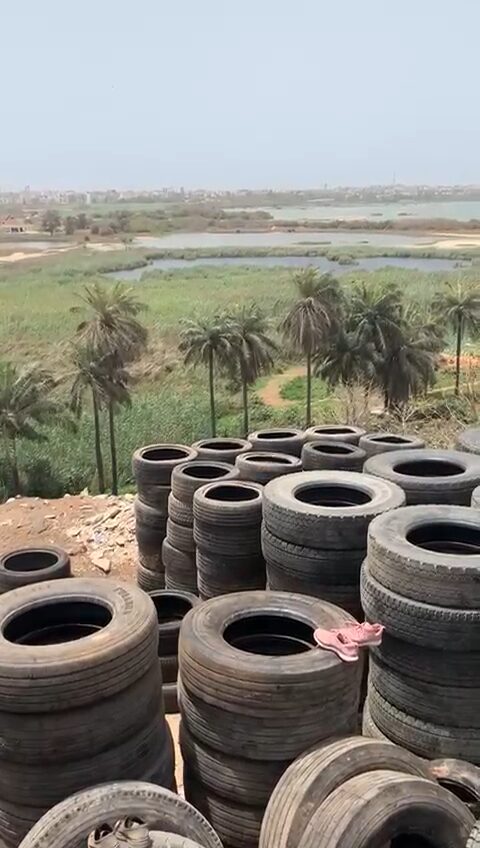 The Dakar yard seen from the stacks