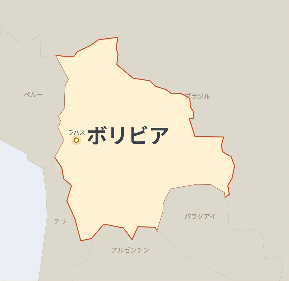 ボリビアの地図