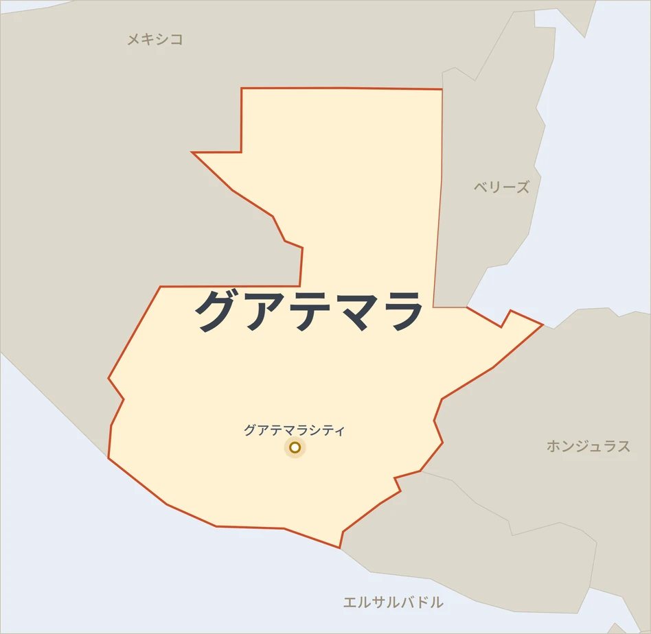 グアテマラの地図